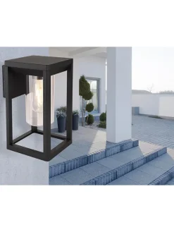 Außenleuchte in Schwarz - (B)15 x (H)27 x (T)15 cm