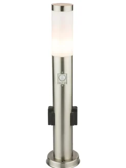 Außenleuchte in Silber - (H)60 x Ø 13 cm