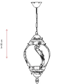 Außenleuchte in Weiß/ Schwarz - (H)85 x Ø 30 cm