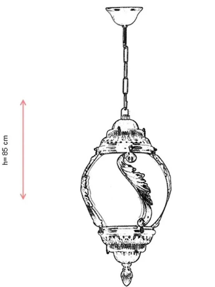 Außenleuchte in Weiß/ Schwarz - (H)85 x Ø 30 cm