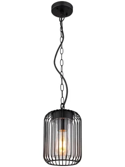 Außenleuchte "Nina" in Schwarz - (H)75,5 x Ø 16 cm