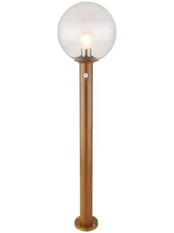 Außenleuchte "Ossy" in Hellbraun - (H)100 x Ø 25 cm