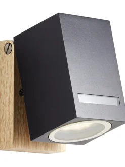 Außenwandstrahler "Galeni" in Hellbraun/ Anthrazit - (H)45,5 cm