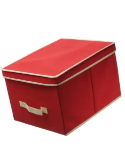 Aufbewahrungsbox für 24 Christbaumkugeln in rot