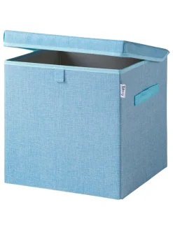 Aufbewahrungsbox in Hellblau - (B)33 x (H)33 x (T)33 cm