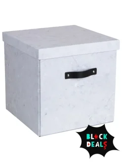 Aufbewahrungsbox "Logan" in Grau - (B)31,5 x (H)31 x (T)31,5