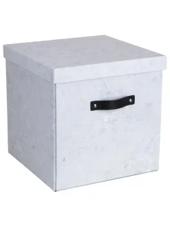 Aufbewahrungsbox "Logan" in Grau - (B)31,5 x (H)31 x (T)31,5