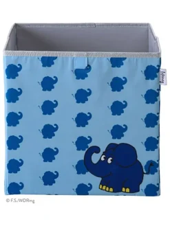 Aufbewahrungsbox "Maus" in Blau - (B)30 x (H)30 x (T)30 cm