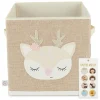Aufbewahrungsbox "Reh Ella" in Beige - (B)33 x (H)33 x (T)33 cm