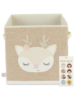 Aufbewahrungsbox "Reh Ella" in Beige - (B)33 x (H)33 x (T)33 cm