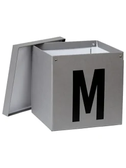 Aufbewahrungskiste "M" in Grau - (B)30 x (H)30 x (T)30 cm