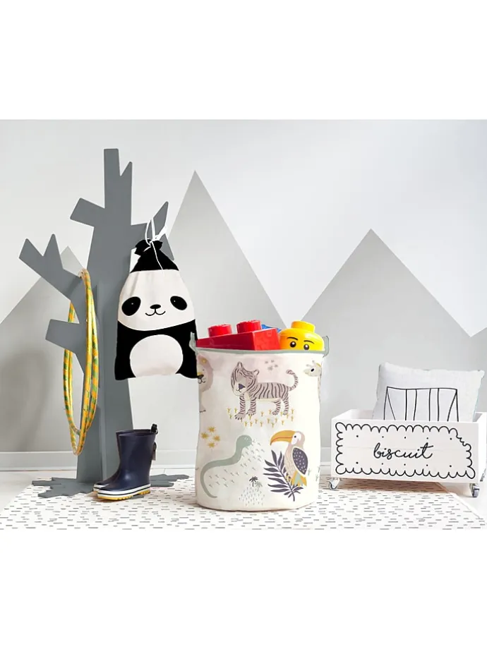 Aufbewahrungskorb "Africa" in Beige/ Bunt - (H)50 x Ø 40 cm