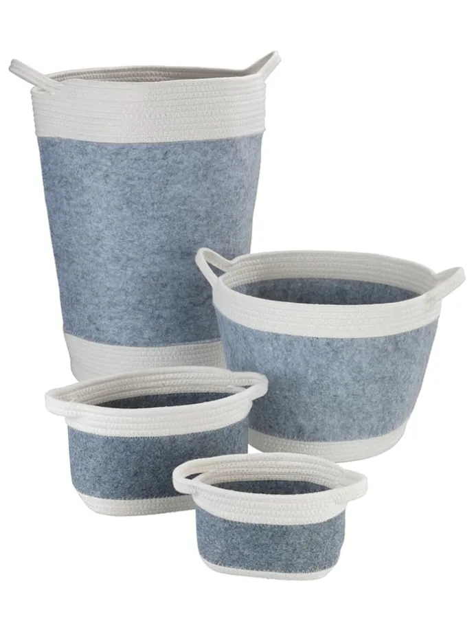 Aufbewahrungskorb "Bea" in Grau - (B)18 x (H)13 x (T)12 cm