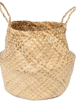 Aufbewahrungskorb "Belly" in Beige - (B)45 x (H)45 x (T)36 cm