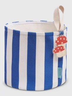 Aufbewahrungskorb "Fungus" in Blau/ Weiß - (H)28 x Ø 30 cm