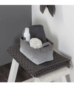 Aufbewahrungskorb in Grau - (B)21 x (H)12,5 x (T)17 cm