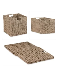 Aufbewahrungskorb in Natur - 30 x 30 x 30 cm