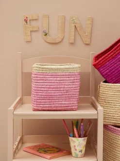 Aufbewahrungskorb in Rosa - (B)20 x (H)20 x (T)20 cm