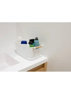 Aufbewahrungskorb in Weiß - (B)33 x (H)18 x (T)15 cm