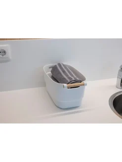 Aufbewahrungskorb in Weiß - (B)33 x (H)18 x (T)15 cm