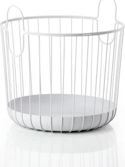 Aufbewahrungskorb "Inu" in Hellgrau - (H)41 x Ø 40,6 cm