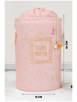 Aufbewahrungskorb "KALS-04270" in Rosa - (H)46 x Ø 31 cm