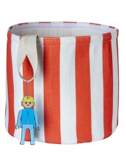 Aufbewahrungskorb "Lennie" in Rot/ Weiß - Ø 30 cm