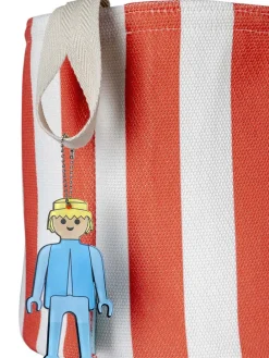 Aufbewahrungskorb "Lennie" in Rot/ Weiß - Ø 30 cm