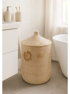 Aufbewahrungskorb WOMAWHITE in Beige