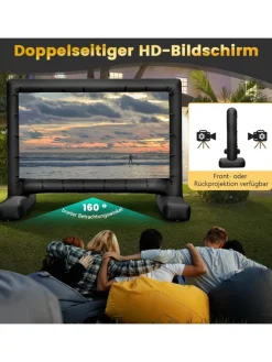 Aufblasbare Beamer Leinwand in Schwarz