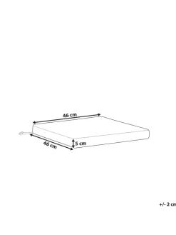 Auflagen SASSARI in Weiß - (W) 46 x (H) 5 x (L) 46 cm