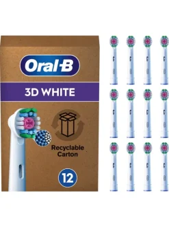 Aufsteckbürsten "Pro 3D White" in Weiß (12er-Pack) - Box
