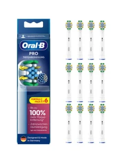 Aufsteckbürsten "Pro Tiefenreinigung" in Weiß (12er-Pack)