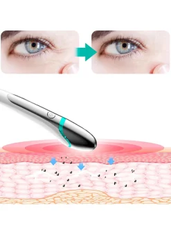 Augenmassagegerät in Weiß/ Silber