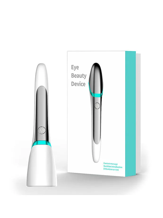 Augenmassagegerät in Weiß/ Silber