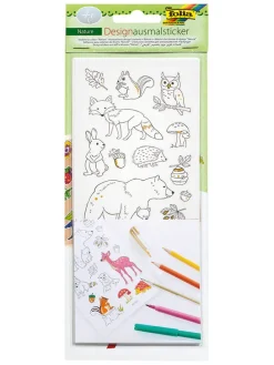 Ausmalsticker "Nature" - 4 Karten