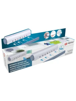 Ausziehbare Wäscheleine in Weiß/ Grau - (B)29 x (H)6 x (T)5,5 cm