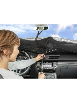 Auto-Sonnenschutz in Silber - (L)60 x (B)118 cm