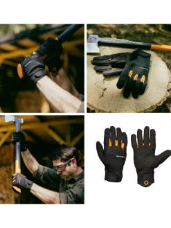 Axt- und Werkzeug-Handschuh in Schwarz