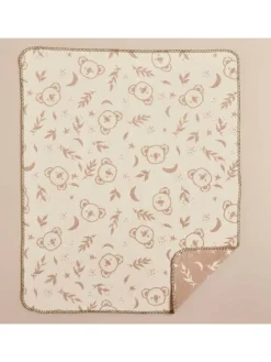 Babydecke "Koala" in Creme/ Taupe