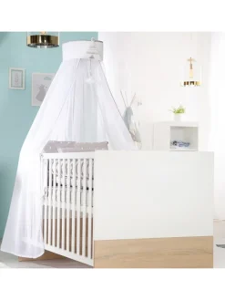 Babyzimmer Set Gabriella 2-tlg. Bicolor mit Babybett & Kommode