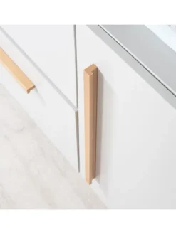 Babyzimmer Set Lea 2-tlg. Holz Beige/Grau mit Bett & Kommode