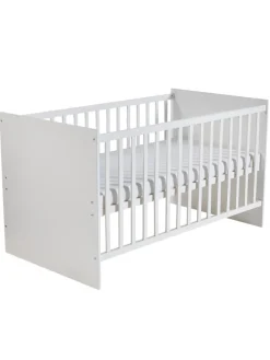 Babyzimmer Set Maren Weiß mit Bett & Kommode mit 3 Schubladen