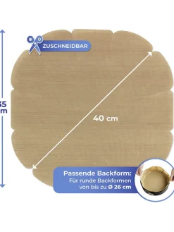 Backfolien-Zuschnitt in Hellbraun - Ø 40 cm