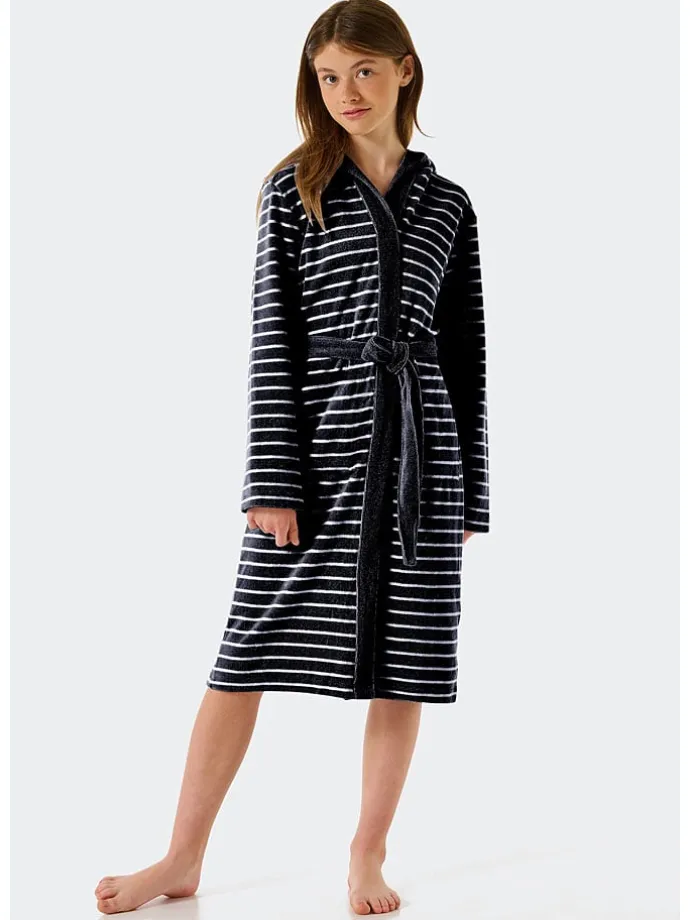 Bademantel in Dunkelblau