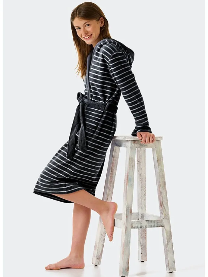 Bademantel in Dunkelblau