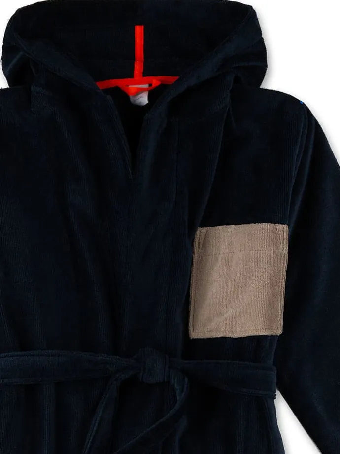 Bademantel in Dunkelblau