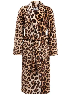 Bademantel "Leopard" in Beige/ Braun