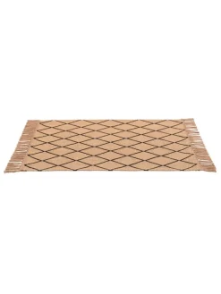 Badematte ''Calama'' in Beige/ Schwarz - (L)80 x (B)50 cm