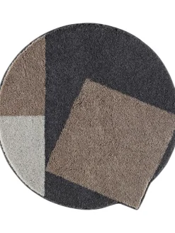 Badematte in Braun/ Grau/ Schwarz